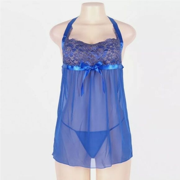 Plus Size Women See Through Sexy Lingerie Lace Bab - Picture 4 of 4